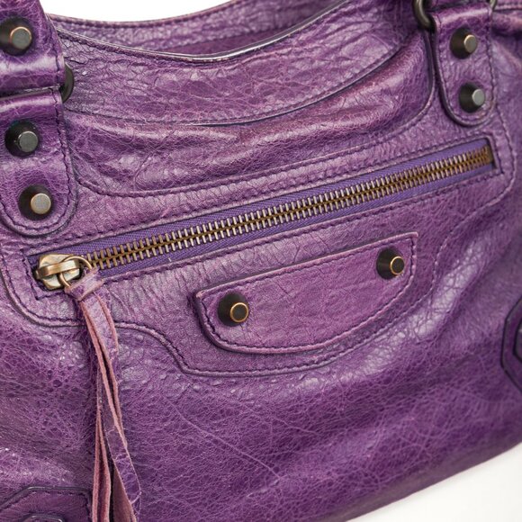 Balenciaga 2012 City Agneau Classic Hardware First Raisin Purple Leather Bag - Picture 12 of 16